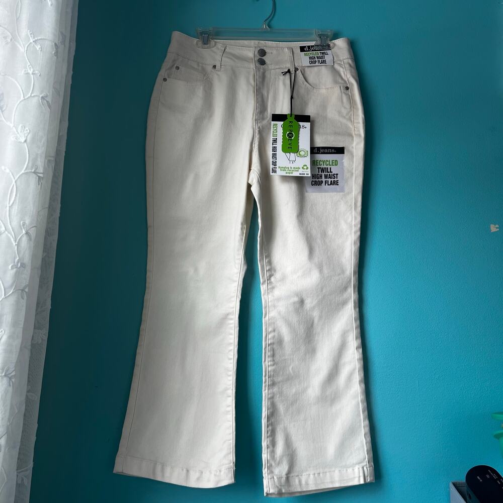 D. Jeans Cream Off White Jeans Pants Womens Size 10 High Wasted NWT